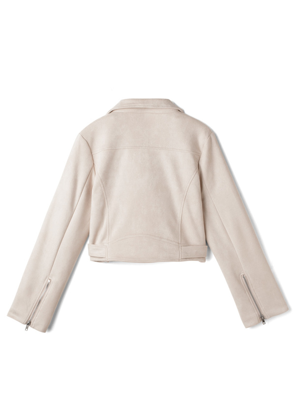 ショート丈スエードライダースジャケット