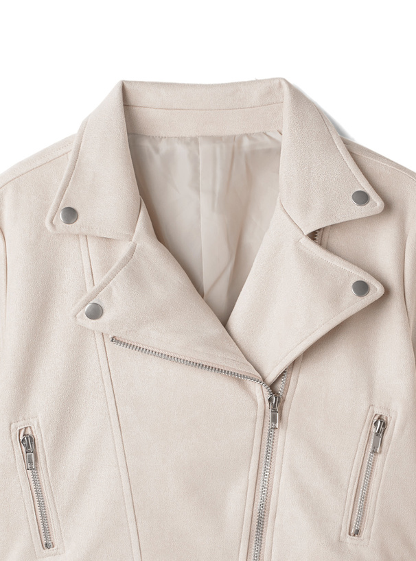 ショート丈スエードライダースジャケット