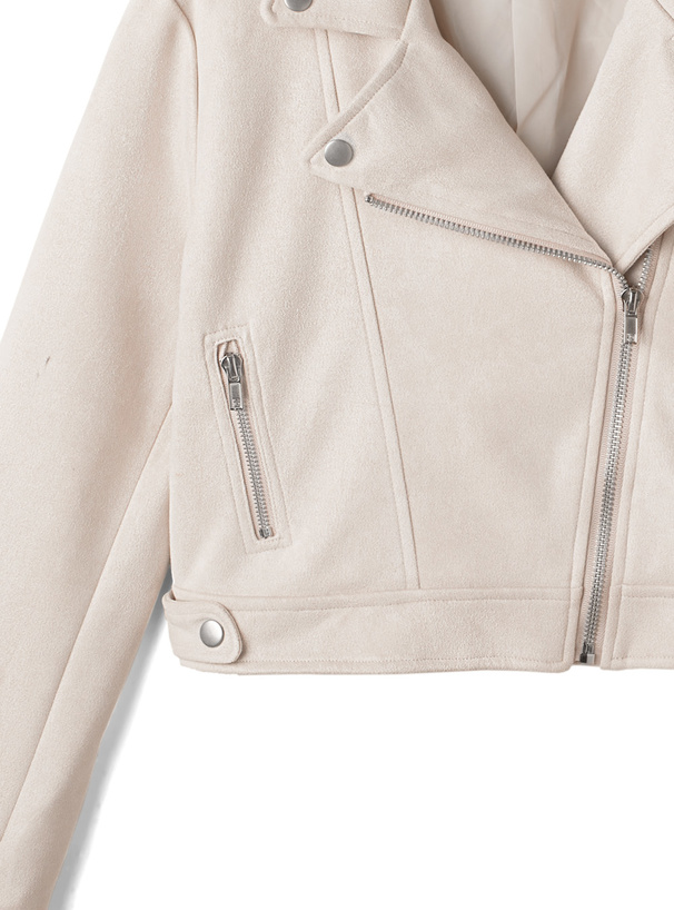 ショート丈スエードライダースジャケット