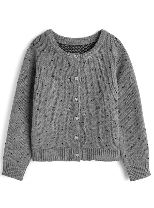 ハート柄ニットカーディガン