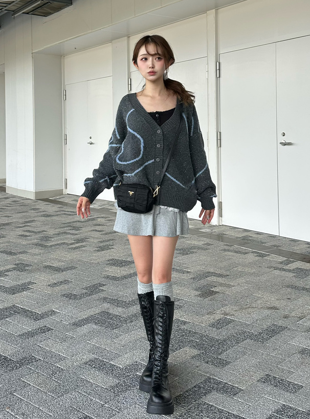 ニュアンス柄ラメニットカーディガン[fs16] | レディースファッション