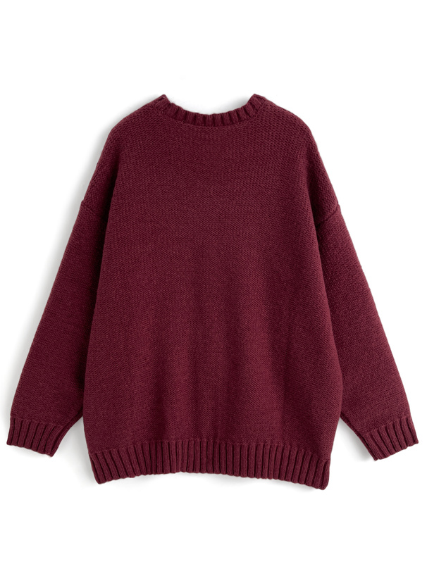 フラワージャガードニットトップス