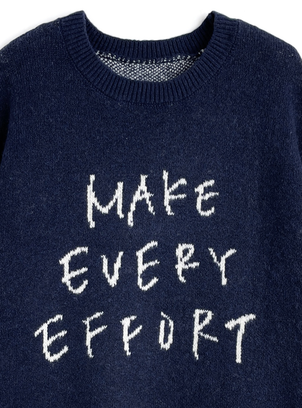 ジャガードロゴニットトップス