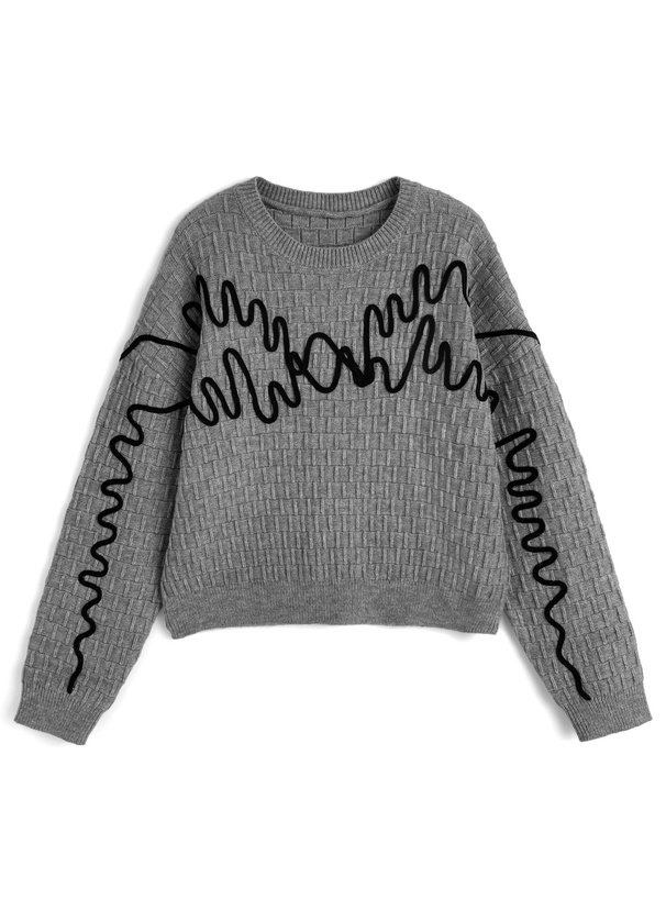 コード刺繍ニットトップス[fs24] | レディースファッション通販の