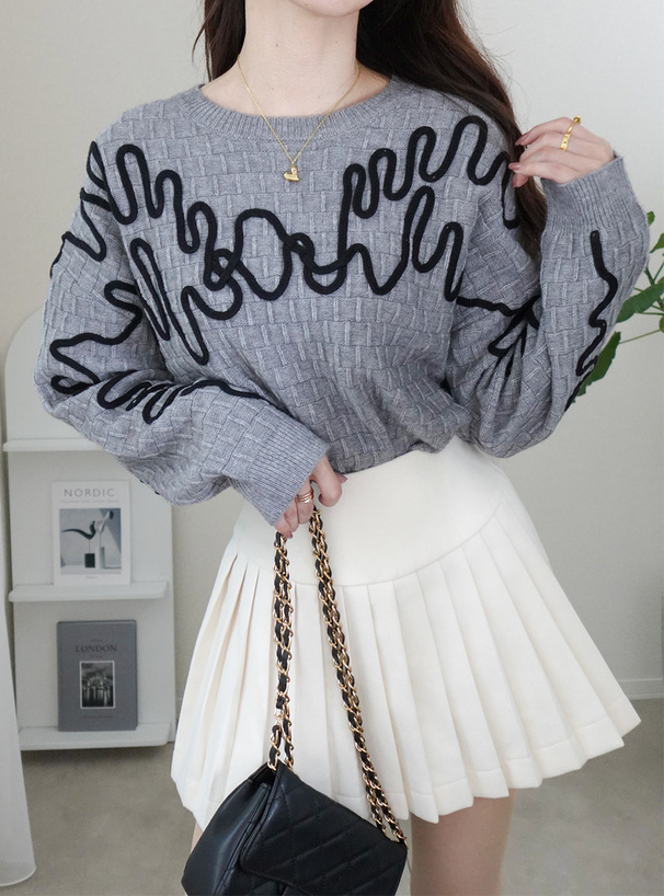 コード刺繍ニットトップス[fs24] | レディースファッション通販の