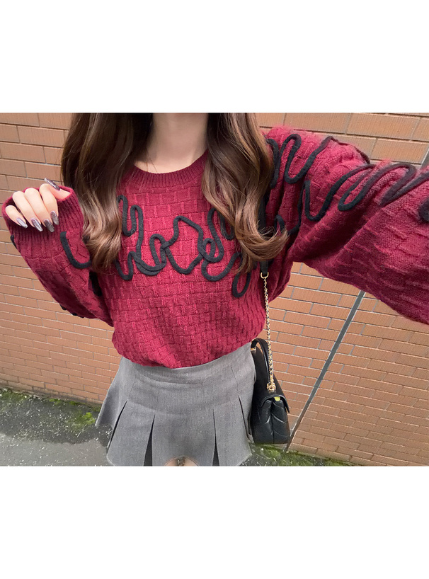 コード刺繍ニットトップス[fs24] | レディースファッション通販の