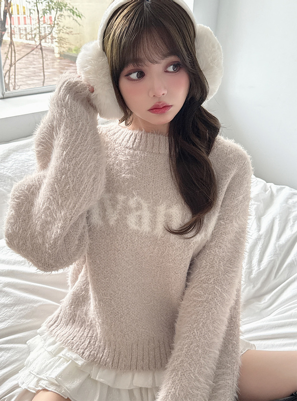 ラメシャギーロゴニットトップス[fs26] | レディースファッション通販