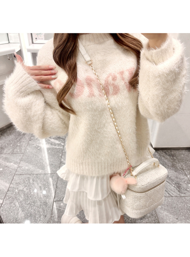 ラメシャギーロゴニットトップス[fs26] | レディースファッション通販