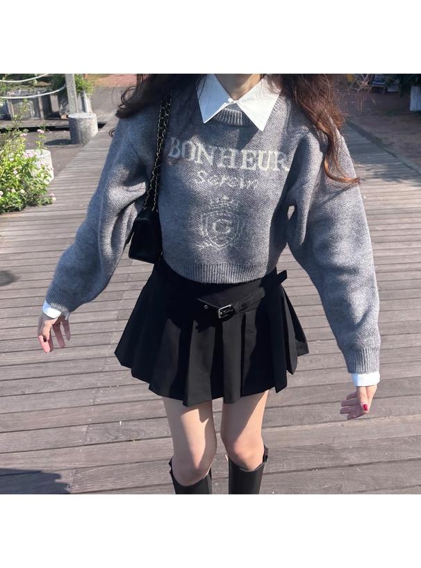 ジャカードロゴテープ スカート(タートルネック スリーブレスニットシャツ) 楽天市場】【30％OFF】カットソー 長袖 レディース トップス