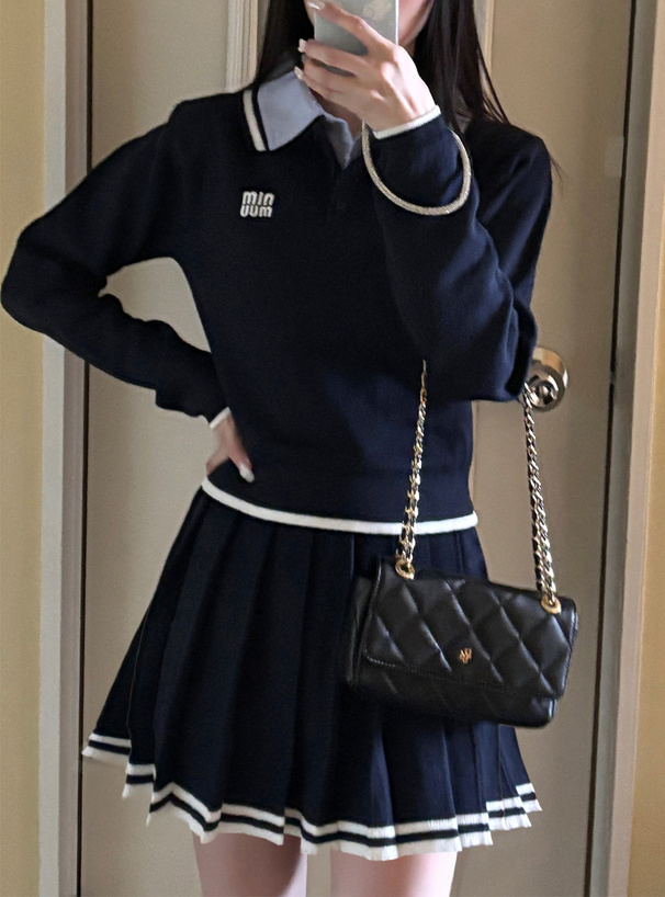 Malbon レディースセットアップ＋帽子ノースリーブ＆プリーツスカート プリーツスカート（セットアップ可）｜martinique