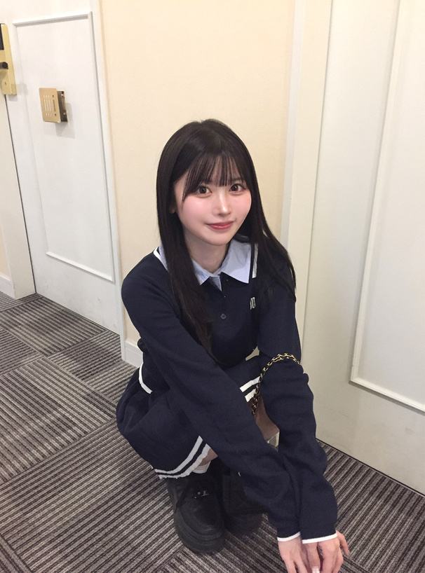 ポロニットトップス×インパン裏地付きプリーツミニスカートセットアップ