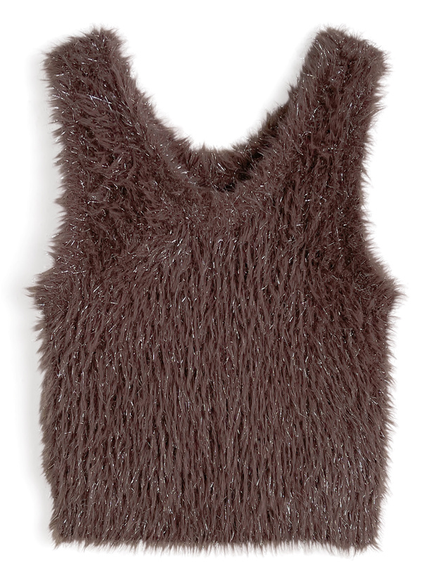 前後2Wayラメシャギーニットベスト[fs36]