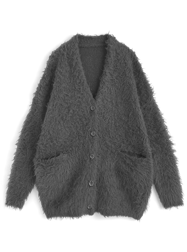 ルーズブークレニットカーディガン