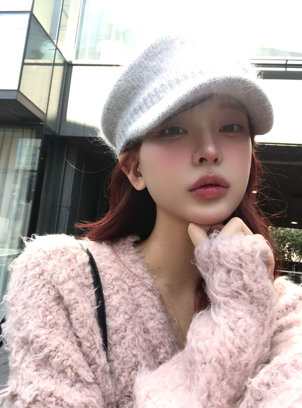 ルーズブークレニットカーディガン