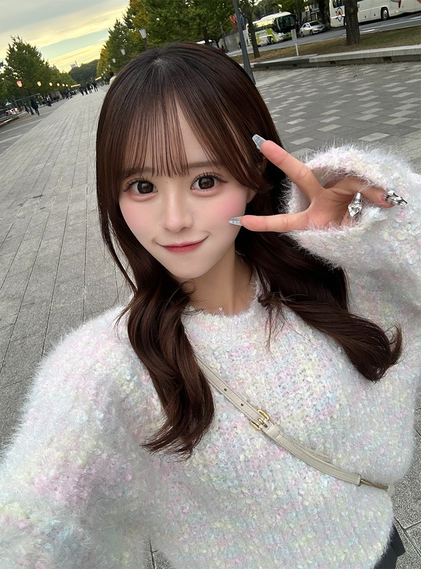 ミックスヤーンニットトップス