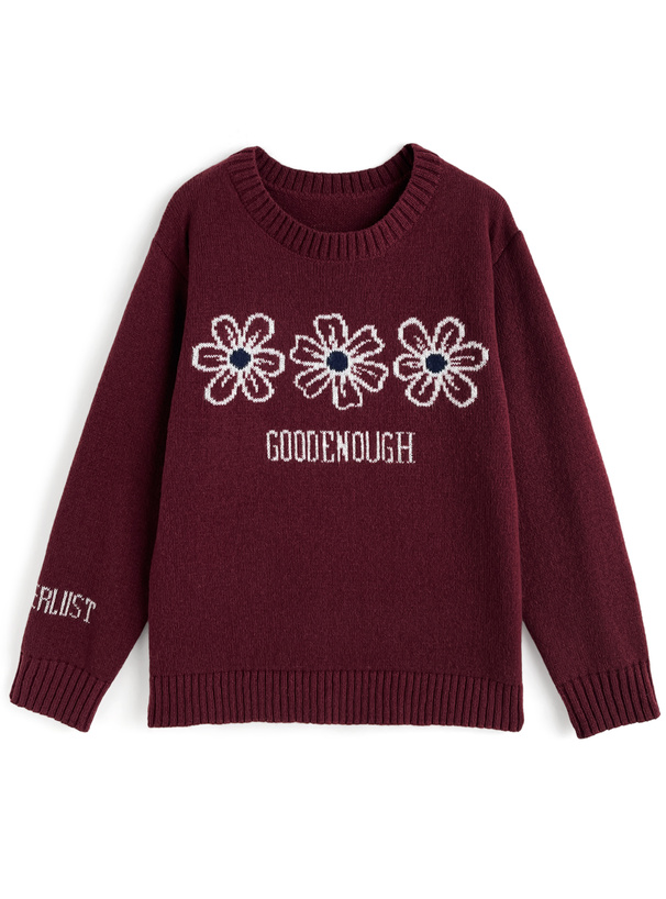 フラワーロゴニットトップス