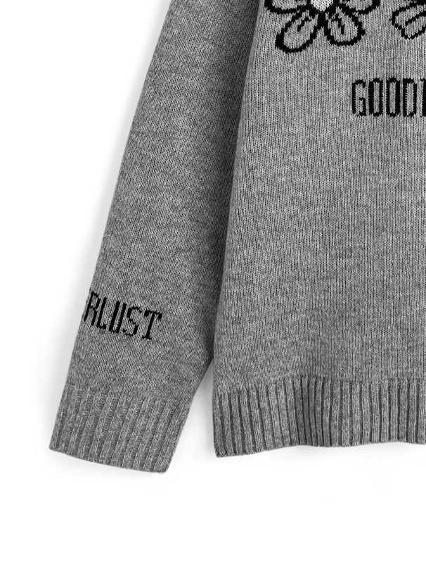 フラワーロゴニットトップス