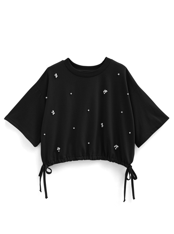 ビジューパールドロストTシャツ