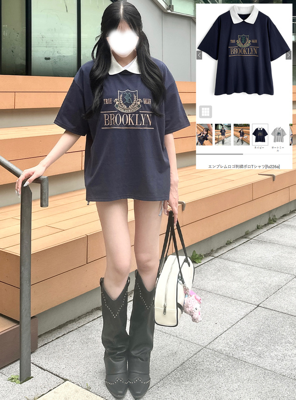 エンブレムロゴ刺繍ポロTシャツ