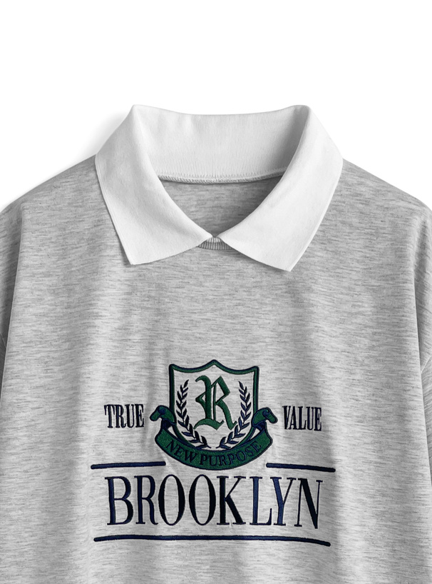 エンブレムロゴ刺繍ポロTシャツ