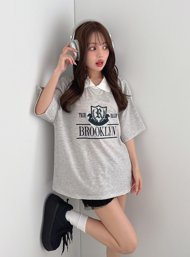 エンブレムロゴ刺繍ポロTシャツ