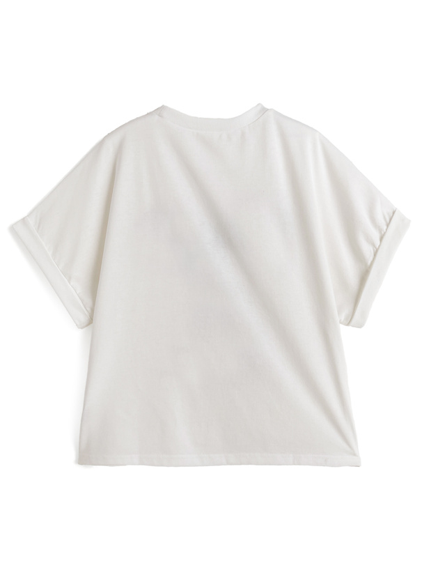 パールキャットプリントTシャツ