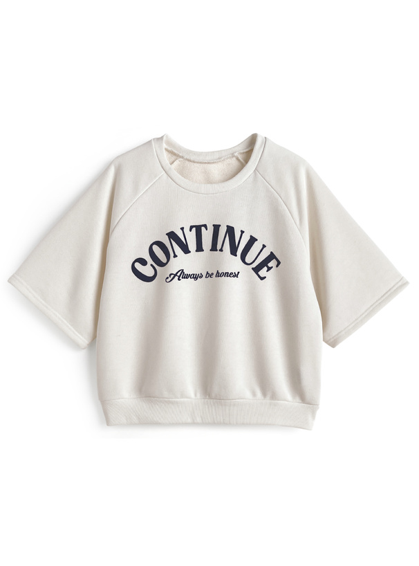 ロゴトップス×フレアミニスカートスウェットセットアップ