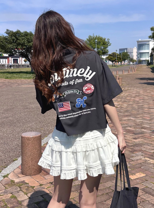 アソートワッペンロゴ刺繍シャツ