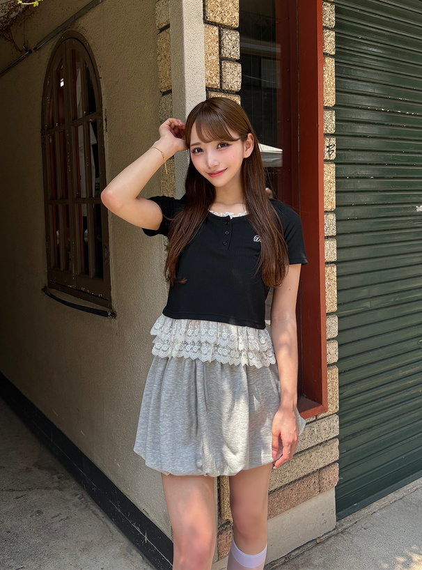 レースロゴ刺繍トップス[fu273] | レディースファッション通販の