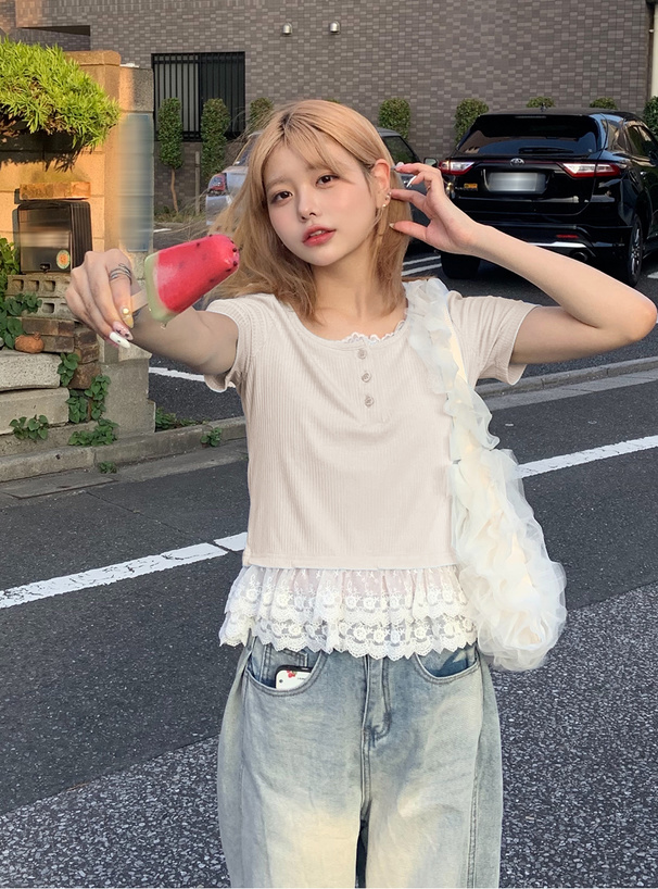 【かれん】DimMoire ロゴ刺繍ハイネックトップス WHITE レースロゴ刺繍トップス[fu273] | レディースファッション通販の