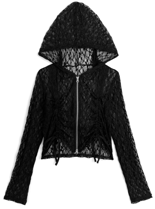 ★ よる様 ★ レースドロストリボンパーカー[fu278] | レディースファッション