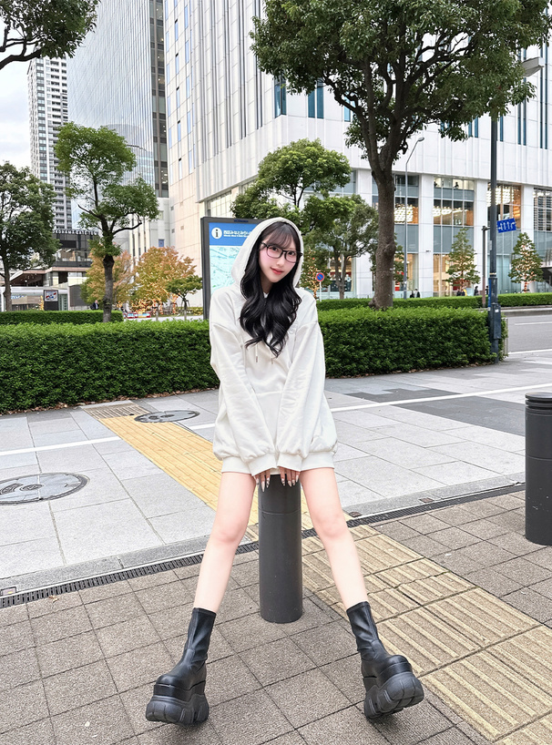 ラインストーンロゴバックプリントスウェットトップス[fu282