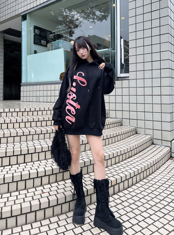 ベロアロゴスウェットトップス[fu283] | レディースファッション通販の