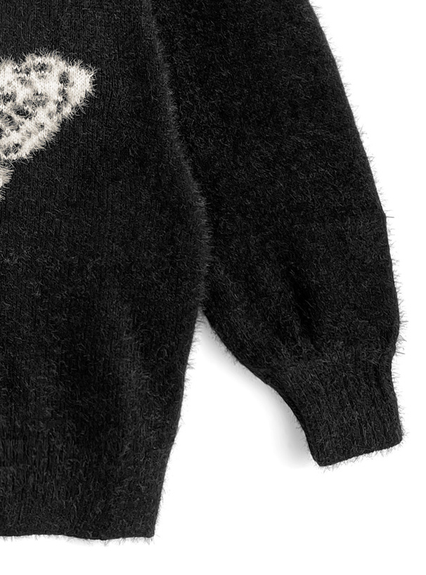 バタフライロゴシャギーニットワンピース