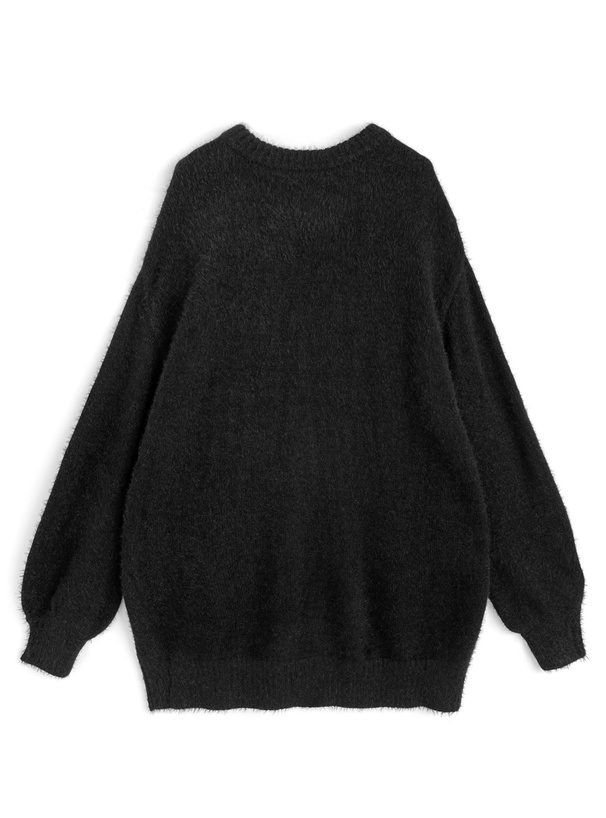 バタフライロゴシャギーニットワンピース