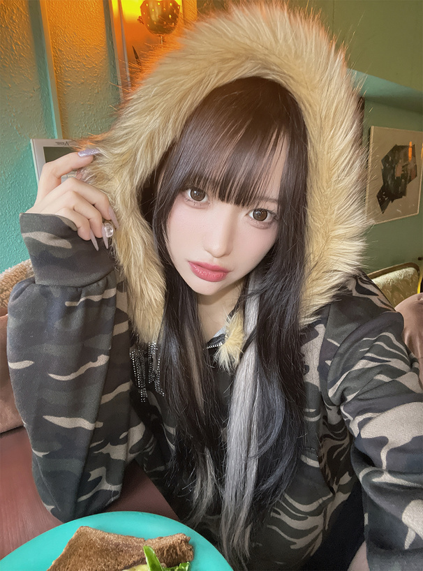 マークアンドロナ☆リバーシブルカモフラージュ柄 フード付きパーカー