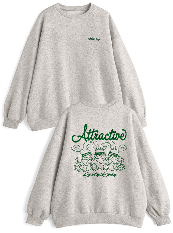 ラビット刺繍スウェットトップス[fu294] | レディースファッション通販