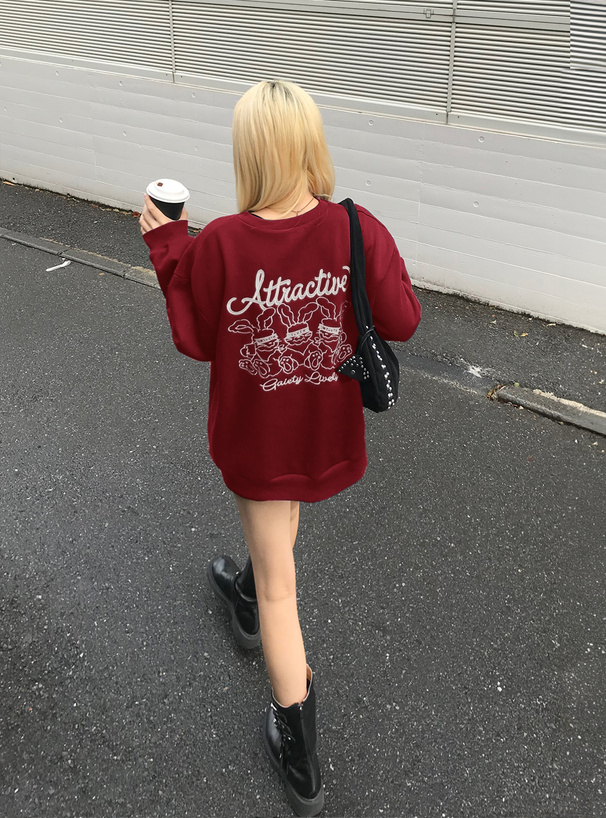 ラビット刺繍スウェットトップス[fu294] | レディースファッション通販