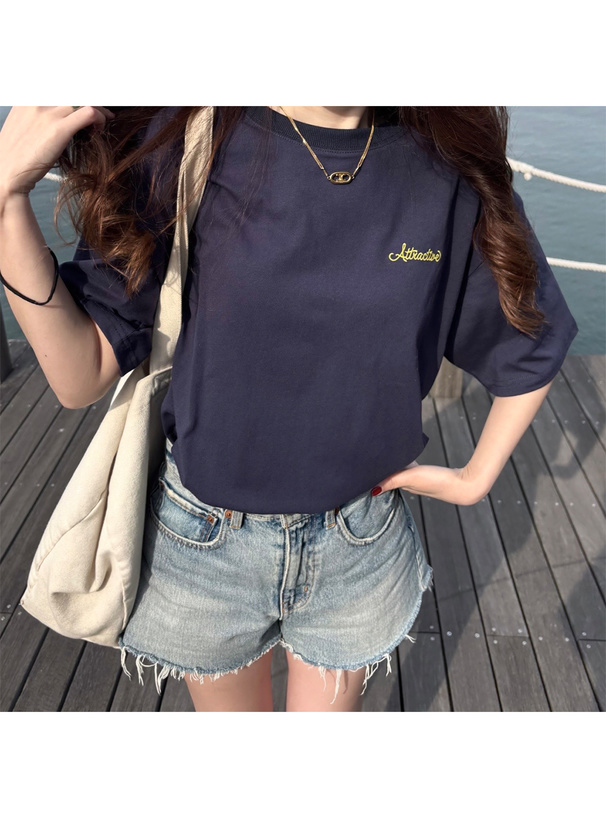 ラビット刺繍オーバーTシャツ