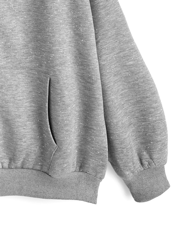 ファーフードダブルジップラメスウェットパーカー[fu306] | レディース