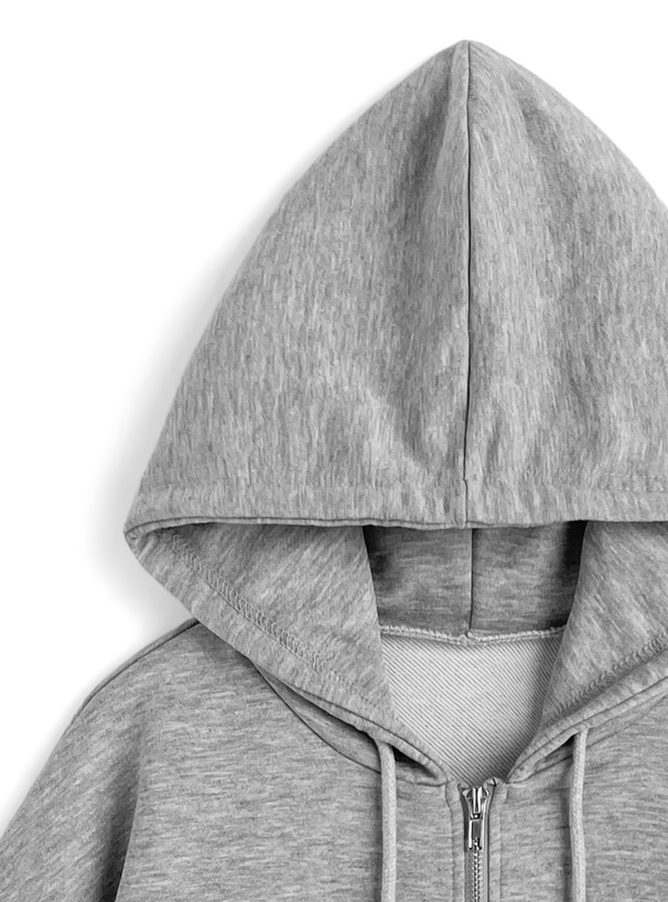 エンジェルウィング刺繍ダブルジップスウェットパーカー