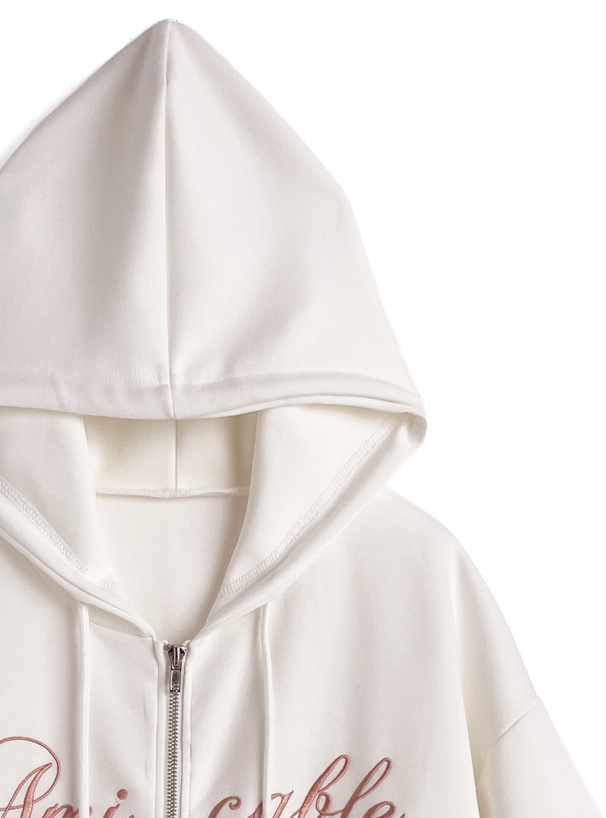 配色ロゴ刺繍パーカー×ジョガーパンツセットアップ