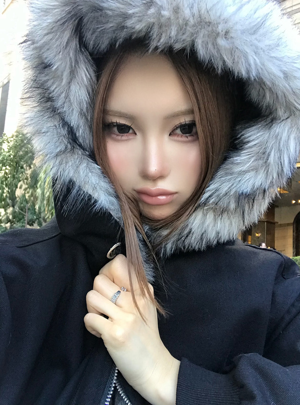 ファーフードジャケット