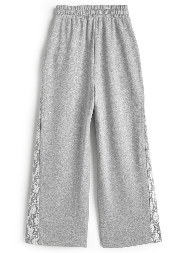 サイドレースワイドスウェットパンツ