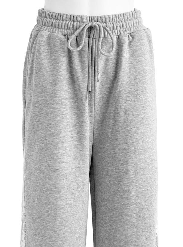 サイドレースワイドスウェットパンツ