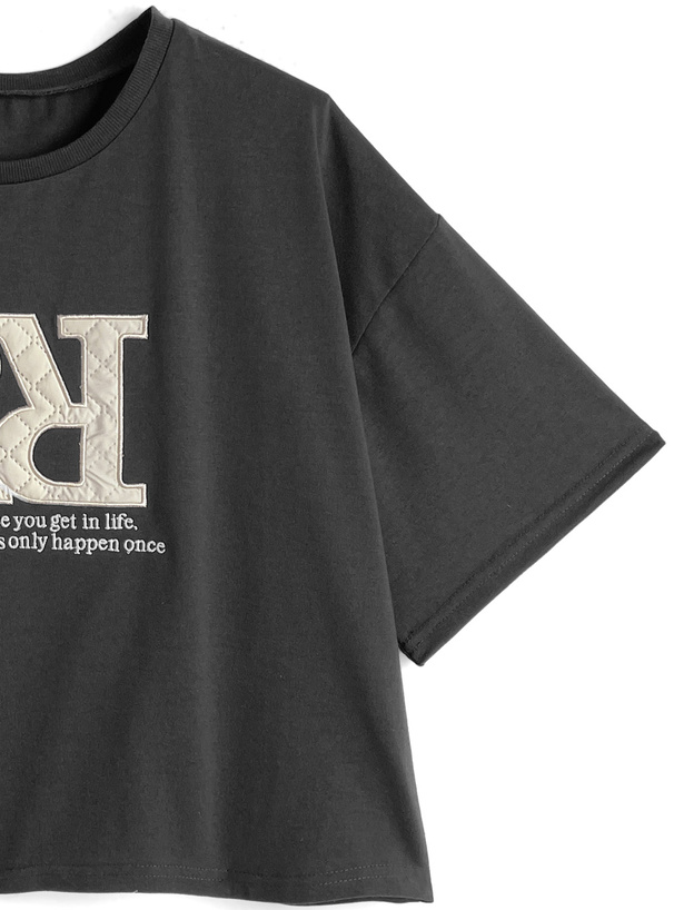 キルティングロゴTシャツ