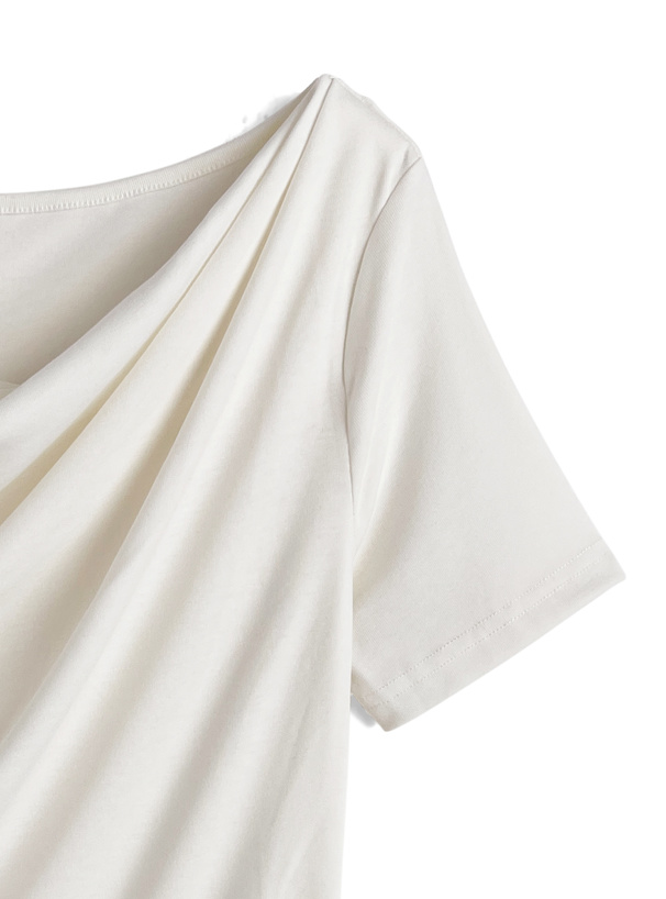 シアーフリルドッキングドレープトップス