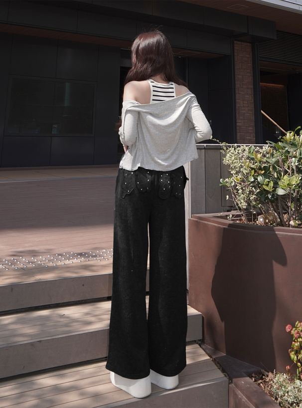 ピグメントバックロゴスウェットパンツ