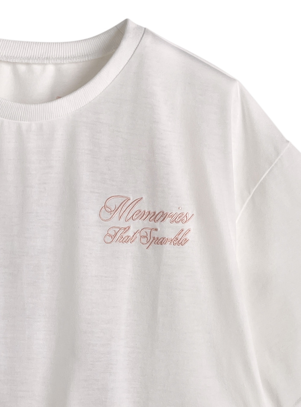 レースラビットロゴ刺繍Tシャツ