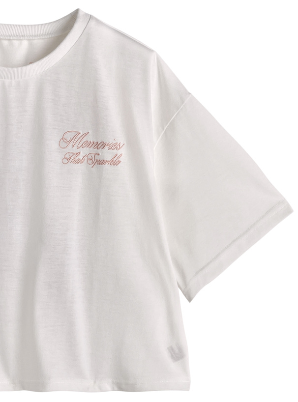 レースラビットロゴ刺繍Tシャツ